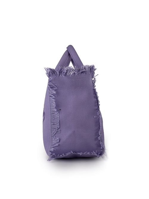Borsa Colette Small in tela di cotone con strass Viola Mc2 Saint Barth | COLETTE ACC. CANVAS SMALL04050H 24 STRASS